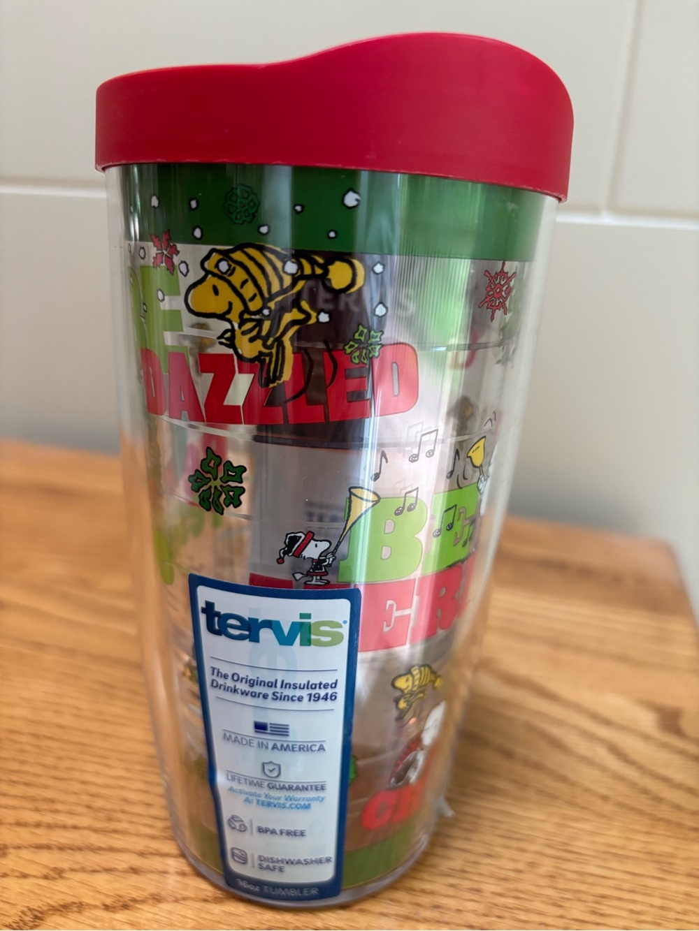 Tervis Insulated Holiday Tumbler peanuts Snoopy Woodstock
